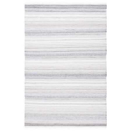 Safavieh 4 x 6 ft. Kilim Contemporary Hand Woven Rectangle Rug Ivory & Charcoal KLM275H-4
